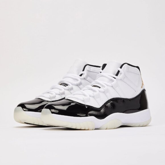 AIR JORDAN 11 GRATITUDE DEFINING MOMENTS WHITE/BLACK/METALLIC GOLD SIZE MEN 10 - Picture 1 of 8